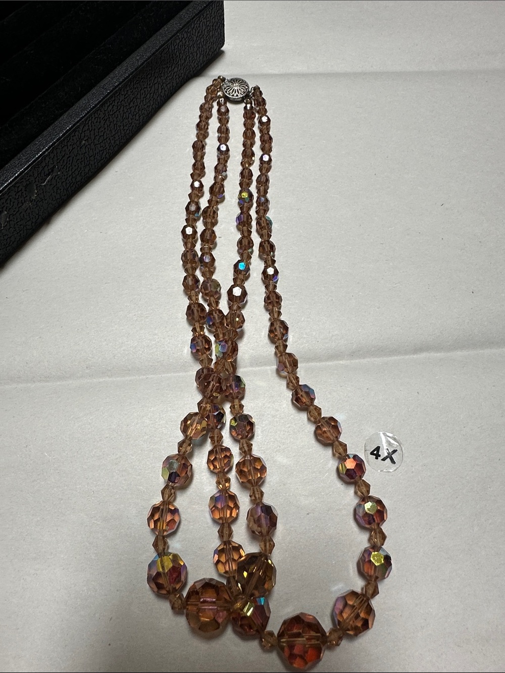 Brown Faceted Bead Necklace - Elegant Women’s Jewelry Sterling silver 925